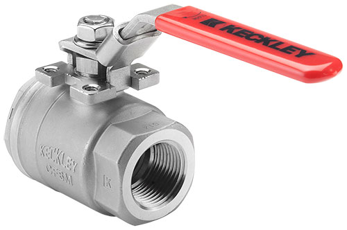 Photo showing a Keckley BVS2 seal welded ball valve typical of 1/4in to 3in design.
