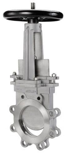 Photo of a Keckley KGV style knife gate valve, typical of the gate valve style.